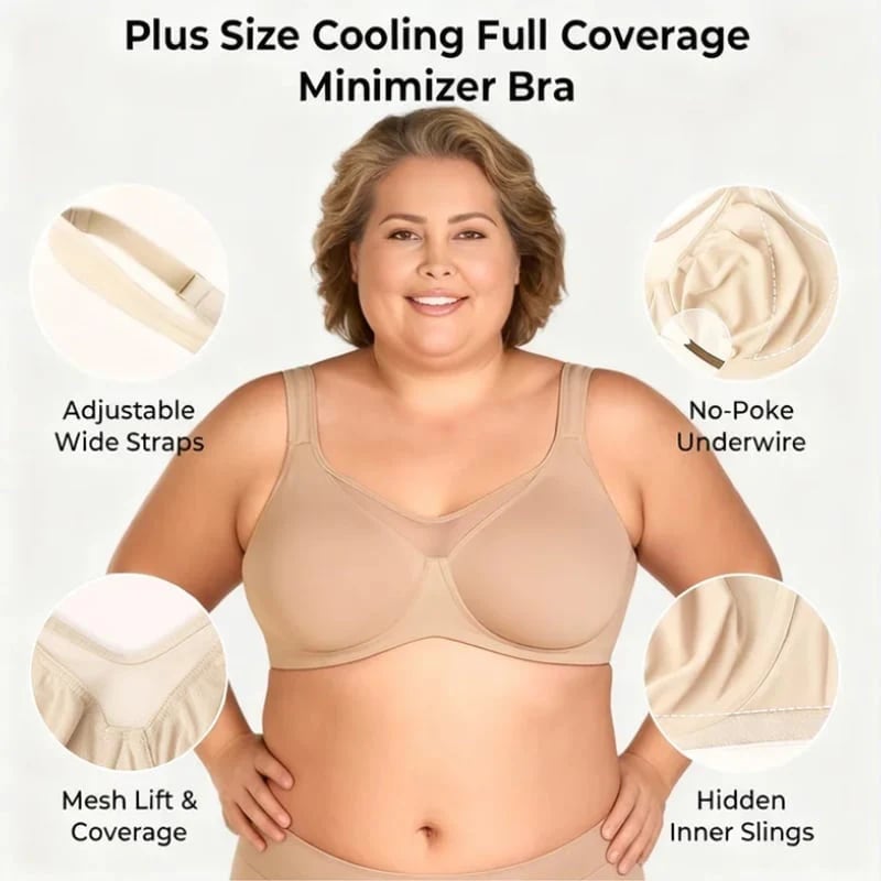 🏆 Last Day Special Price £10.99 ! 💐Women's Elegant Sheer Full Coverage Plus Size Bra