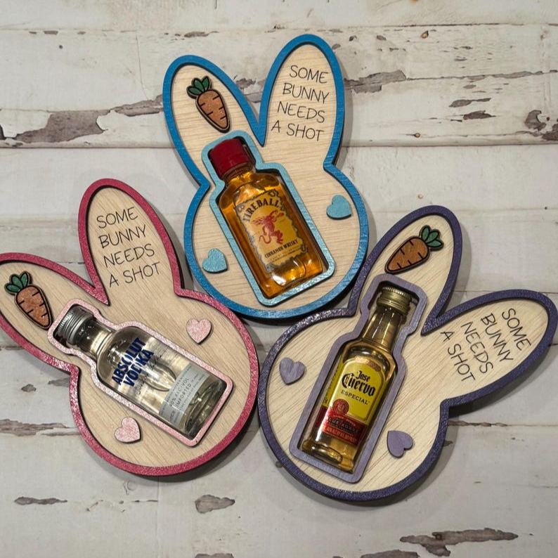 🐰 Some Bunny Needs a Shot! – Easter Bunny Liquor Bottle Holder